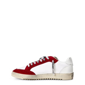 Men's Off White 5.0 Low Top Trainers in Wht/Red/Vintage