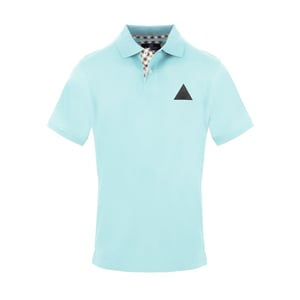 Men's Aquascutum Collared Neck Short Sleeve Polo Shirt in  Skyblue
