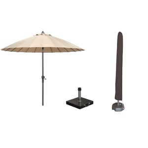 Garden Impressions Manilla parasolset met voet 30 kg en hoes