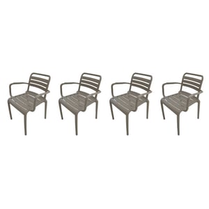Garden Impressions Orleans tuinstoelen set van 4 taupe