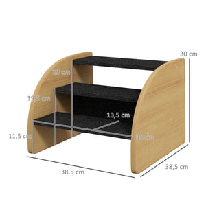 4goodz Huisdierentrap hondentrap 3 trede 38,5x38,5x30 cm