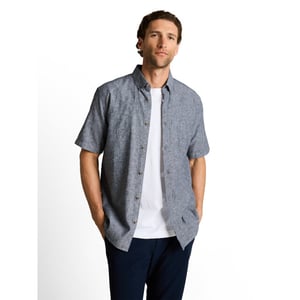 Tom Tailor Printed cotton linen shirt