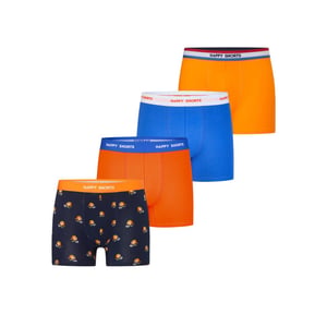 Happy Shorts Heren boxershorts 4-pack oranje/blauw wk2026 holland