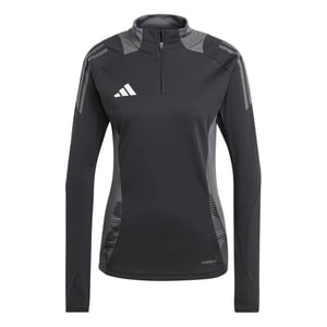 Women's adidas Tiro24 Funnel Neck Raglan Sleeve Athletic Top in Black/Dark Grey