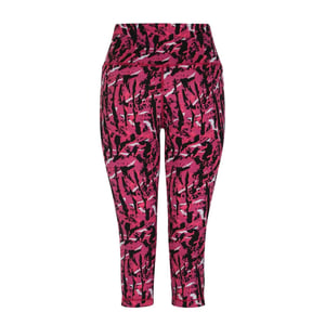 Women's Dare 2b Influentia Floral Patterned Shapewear Leggings in NeonPkZebPrn