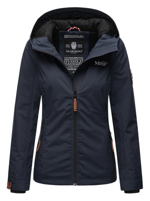 Marikoo dames overgangsjas lichtgewicht water- en windafstotend met capuchon navy