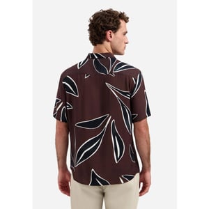 No Excess Shirt short sleeve allover printed dark brown
