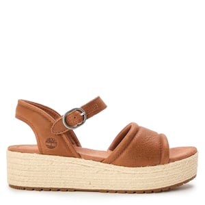 Women's Timberland Santorini Sun Backstrap Open Toe Sandals in Rust Full Grain