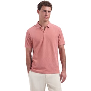 No Excess Polo short sleeve jacquard coral