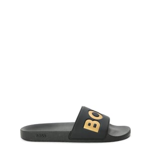 Men's Boss Aryeh Sliders, Comfy Footbed Sandals in Black