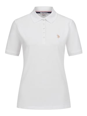 U.S. POLO ASSN. Dames Polo Shirt met korte mouwen gemaakt van katoen elastaan