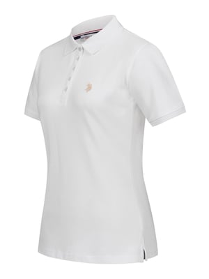U.S. POLO ASSN. Dames Polo Shirt met korte mouwen gemaakt van katoen elastaan