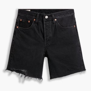 Women's Levis Mid Thigh Short Lunar Blac in Lunar Black