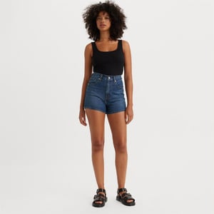 Women's Levis Hw Mom Shorts in Cool Plcs To Go