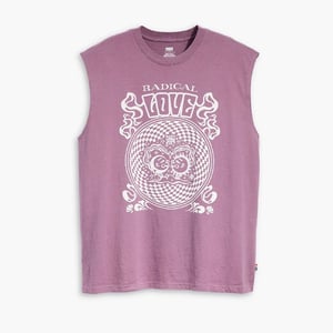 Men's Levis Pride Graphic Crew Neck Muscle Tank in Purple Gum