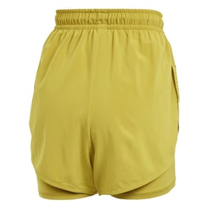 Women's adidas 2 in 1 Fitness Road Shorts with Elasticated Waistband in Green