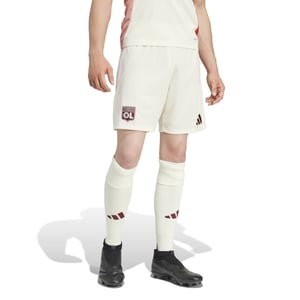 Men's adidas Olympique Lyon Third Shorts 2025 2026 Adults in Ivory/Ivory