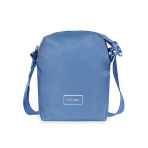 Accessories Spiral Rectangle Cross Body Bag with Black Hardware in Blue