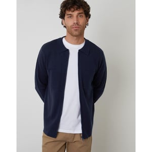 Men's Threadbare Burleigh Zp Cardi in Navy