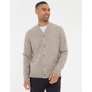 Men's Threadbare Dutch Cardigan in Taupe Marl
