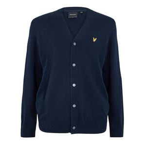 Men's Lyle And Scott V-Neck Long Sleeve Sweater in Dark Navy