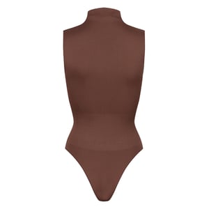 Ladies Essentials Sleeveless Turtleneck Bodysuit Sculpting Recycled Stretch Fit