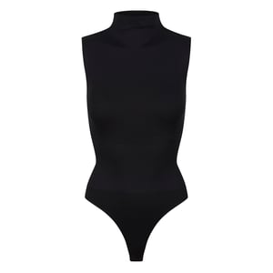 Ladies Essentials Sleeveless Turtleneck Bodysuit Sculpting Recycled Stretch Fit