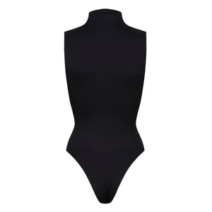 Ladies Essentials Sleeveless Turtleneck Bodysuit Sculpting Recycled Stretch Fit