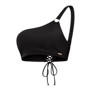 Women's Speedo Asymmetric Tie Front Bikini Set in Black