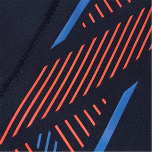 Men's Speedo Tech Panel Stripe Jammer Short in Navy/Orange