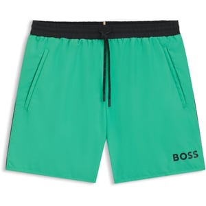 Men's Boss Starfish Breathable Mesh Swim Shorts in Bright Green