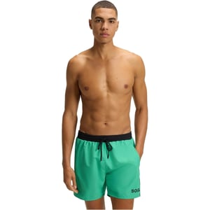 Men's Boss Starfish Breathable Mesh Swim Shorts in Bright Green