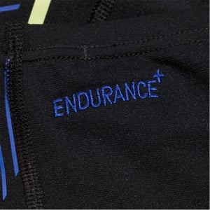 Men's Speedo Tech Stripe Patterned Jammer Short in Black/Blue