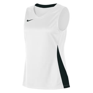 Women's Nike V-Neck Sleeveless Athletic Jersey in White/Black