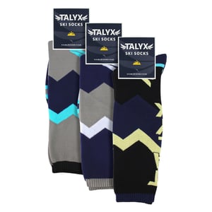 3 Pack Mens Ski Socks Cushioned Thermal Moisture Wicking Winter Sports Socks