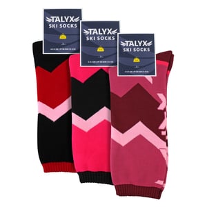 3 Pack Girls Ski Socks Cushioned Thermal Moisture Wicking Winter Sports Socks
