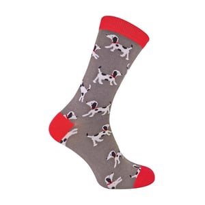 1 Pack Mens Novelty Dog Patterned Bamboo Socks