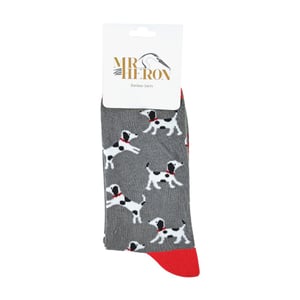 1 Pack Mens Novelty Dog Patterned Bamboo Socks