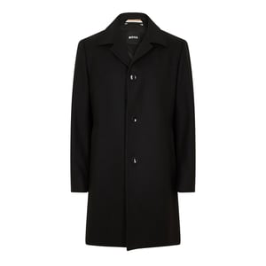 Men's Boss Task Overcoat in Black