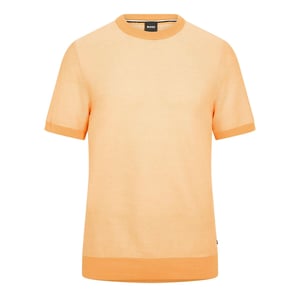 Men's Boss Tantino Knitted T-Shirt in Medium Orange