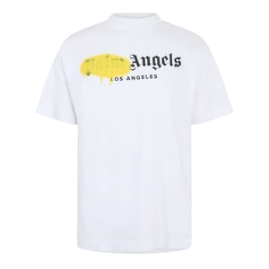 Men's Palm Angels Palm La Tee in White Yellow