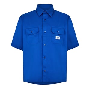 Men's Hugo Ekyno Short Sleeve Plain Shirt in Blue 493
