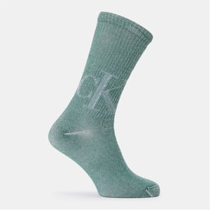 Men's Calvin Klein Crew Socks in Drk Grn/White