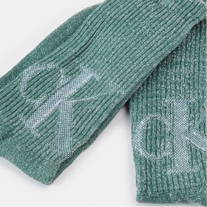 Men's Calvin Klein Crew Socks in Drk Grn/White