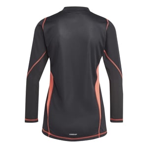 Women's adidas Mock Neck Three Quarter Sleeve Jersey T-Shirt in Black
