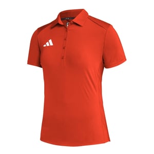 Women's adidas Collared Neck Raglan Sleeve Polo Shirt in Orange