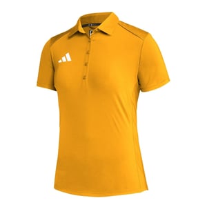 Women's adidas Collared Neck Raglan Sleeve Polo Shirt in Yellow