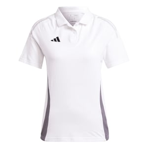 Women's adidas Tiro24 Collared Neck Short Sleeve Polo Shirt in White