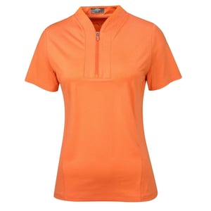 Women's Callaway Tonal Regular Fit Short Sleeve Shirt in Nectarine Htr