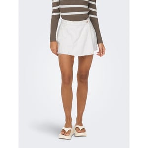 Only Onltexas reg white punch dnm skort